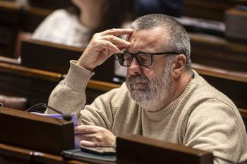 Carlos Rodríguez, en la Cámara de Senadores. · Foto: Gianni Schiaffarino