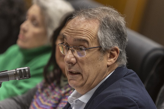Jose Carlos Mahía, el 18 de junio, en la Comisión de Educación y Cultura de Diputados. · Foto: Ernesto Ryan