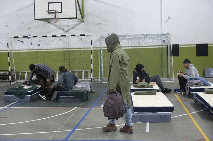 Gimnasio de la Plaza de Deportes 2, el 23 de junio, en General Flores y Juan José de Amézaga. · Foto: Alessandro Maradei