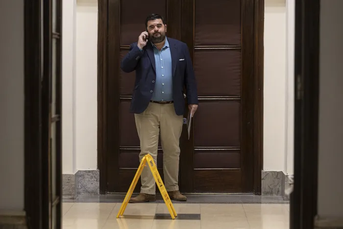 Nicolás Olivera, el la Intendencia de Montevideo (Archivo, 2025) · Foto: Ernesto Ryan