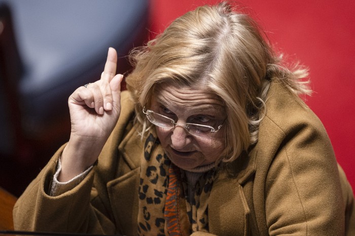 Graciela Bianchi, durante la sesión del Senado. · Foto: Ernesto Ryan