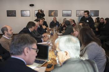 Reunión del Consejo Superior Tripartito en el Ministerio de Trabajo y Seguridad Social. · Foto: Alessandro Maradei