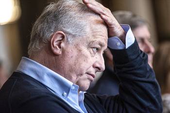 Wilson Ezquerra durante el Congreso de Intendentes, el 17 de julio, en la Intendencia de Montevideo. · Foto: Gianni Schiaffarino