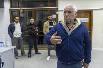 Luis Goichea, de la FTIL, en el Ministerio de Trabajo, durante la mesa tripartita por el cierre de la planta Conaprole en Rivera (archivo, julio de 2025). · Foto: Rodrigo Viera Amaral