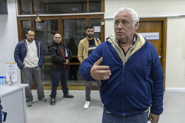 Luis Goichea, de FTIL en el Ministerio de trabajo, durante la mesa tripartita por cierre de planta Conaprole en Rivera (Archivo, julio de 2025) · Foto: Rodrigo Viera Amaral