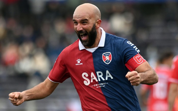Pablo Lacoste de Albion, tras el gol del triunfo. · Foto: Alessandro Maradei