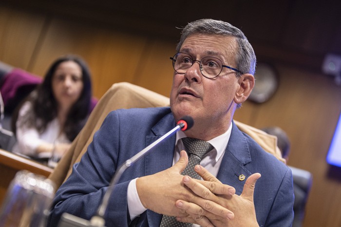 Jorge Díaz en la Comisión Especial de seguimiento contra el lavado de activos. · Foto: Ernesto Ryan