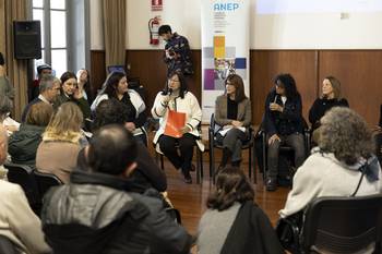 Presentación de los lineamientos de educación en memoria y derechos humanos de la ANEP, el 30 de julio, en el IAVA. · Foto: Ernesto Ryan