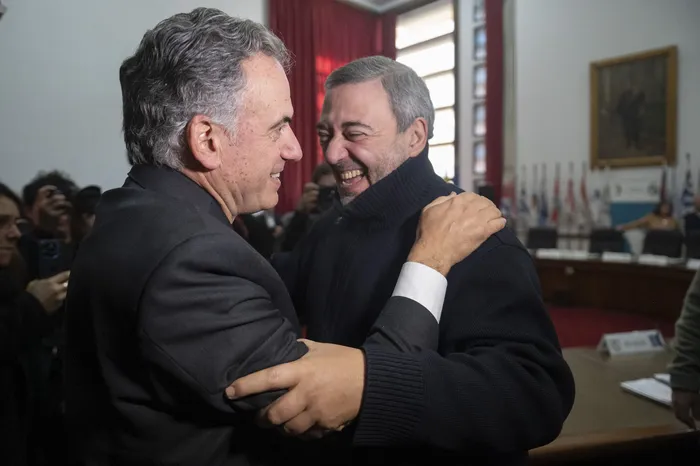 Yamandu Orsi y Mario Bergara ( archivo, julio 2025) · Foto: Alessandro Maradei