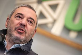 Mario Bergara, el 31 de julio, en la UAM. · Foto: Gianni Schiaffarino