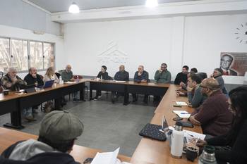 Reunión del PIT-CNT y COFE, el 1º de agosto. · Foto: Alessandro Maradei