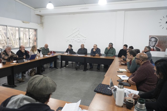 Reunión Pit Cnt y COFE, el 1 de agosto. · Foto: Alessandro Maradei