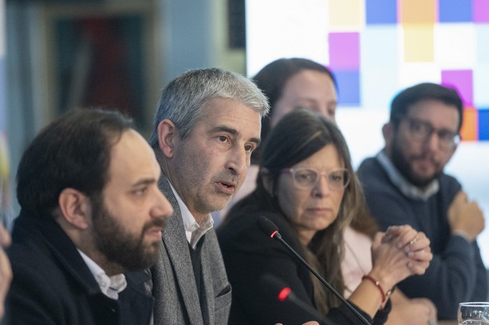 El presidente de ANEP Pablo Caggiani durante la conferencia. · Foto: Alessandro Maradei