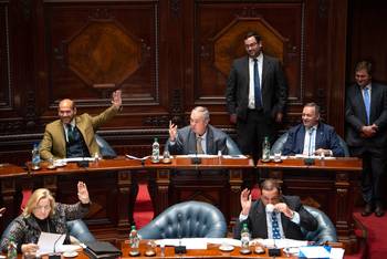 Cámara de Senadores, el 5 de agosto. · Foto: Gianni Schiaffarino