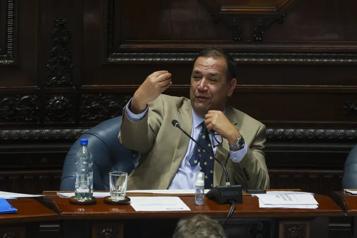 Sebastián da Silva durante una sesión en la Cámara de Senadores (archivo, 2025). · Foto: Rodrigo Viera Amaral