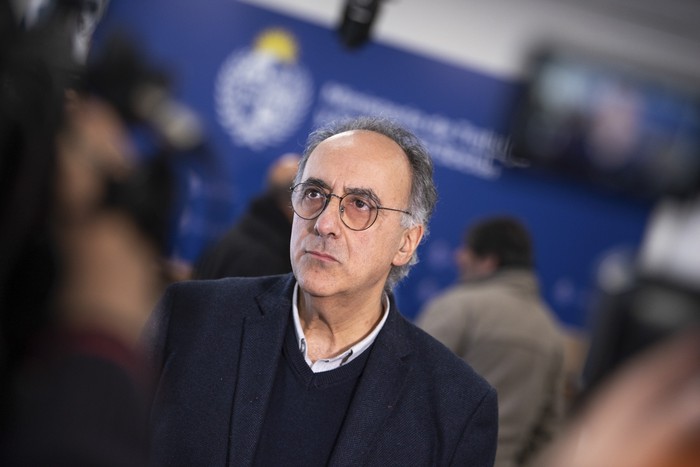 Hugo Barreto durante la charla sobre Plataformas Digitales. · Foto: Gianni Schiaffarino
