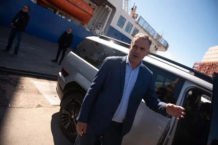 Yamandú Orsi, en el Puerto de Montevideo (archivo, agosto de 2025) · Foto: Gianni Schiaffarino