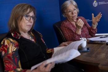 Susana Muñiz y Mónica Xavier. · Foto: Rodrigo Viera Amaral