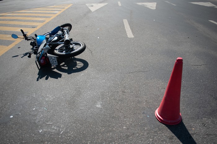 Accidente de moto. · Foto: Gianni Schiaffarino