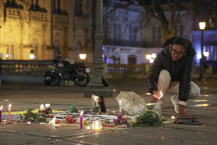 Alerta feminista por el femicidio de Luna, la niña de 12 años que fue asesinada por su padre en Maldonado (archivo, agosto de 2025). · Foto: Rodrigo Viera Amaral