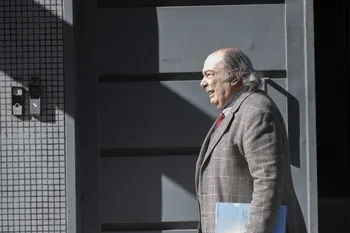 Gonzalo Fernández, el 27 de agosto de 2025, en el juzgado de Juan Carlos Gómez. · Foto: Alessandro Maradei