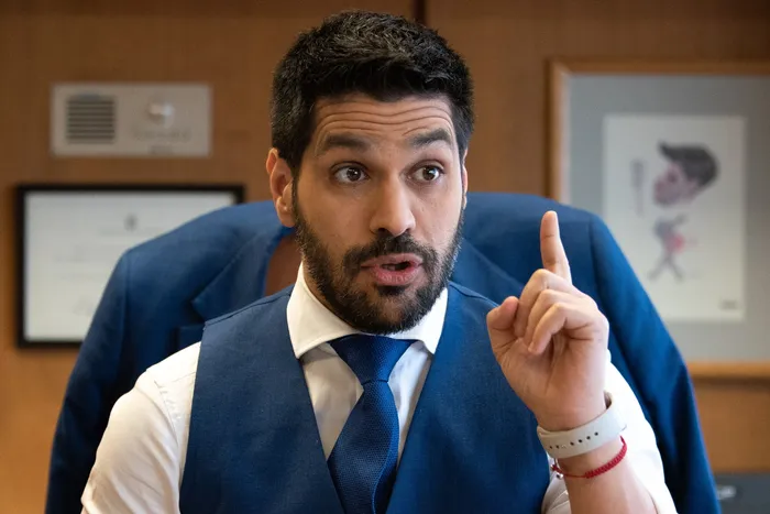 Andrés Ojeda en su despacho del Anexo del Palacio Legislativo (archivo, 2025) · Foto: Gianni Schiaffarino