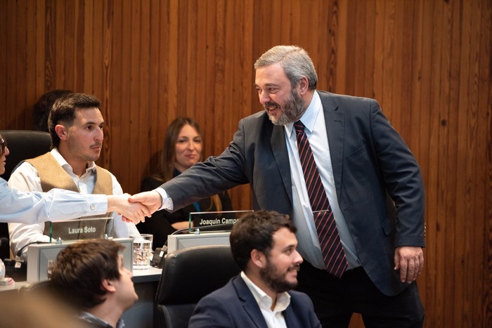 Mario Bergara, en la Junta Departamental de Montevideo. · Foto: Gianni Schiaffarino