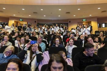 Entrega del Premio ReachingU, el 28 de agosto, en la Torre de Antel, en Montevideo. · Foto: Rodrigo Viera Amaral