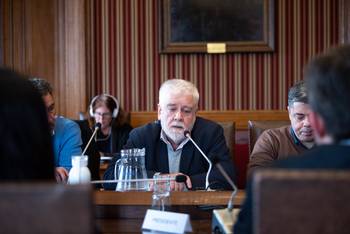 Gabriel Rossi, el 3 de setiembre, en el Parlamento. · Foto: Gianni Schiaffarino