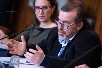 Joel Rodríguez, el 15 de setiembre, en la Comisión de Defensa del Senado. · Foto: Gianni Schiaffarino