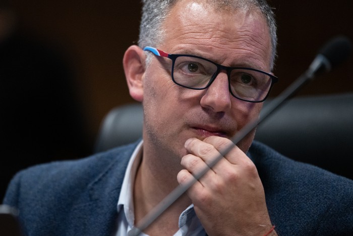 Gabriel Quirici, el 24 de setiembre, en la Comisión de Presupuestos integrada con Hacienda. · Foto: Gianni Schiaffarino