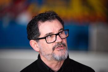 Danilo Dárdano, el 24 de setiembre, en la sede de la Untmra. · Foto: Gianni Schiaffarino