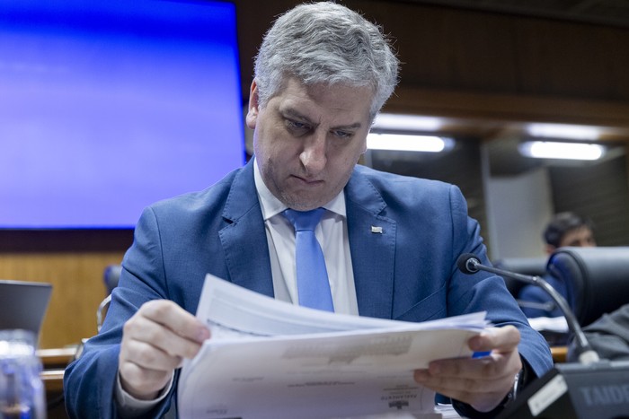 Juan Martín Rodríguez, el 24 de setiembre, en el Parlamento. · Foto: Rodrigo Viera Amaral
