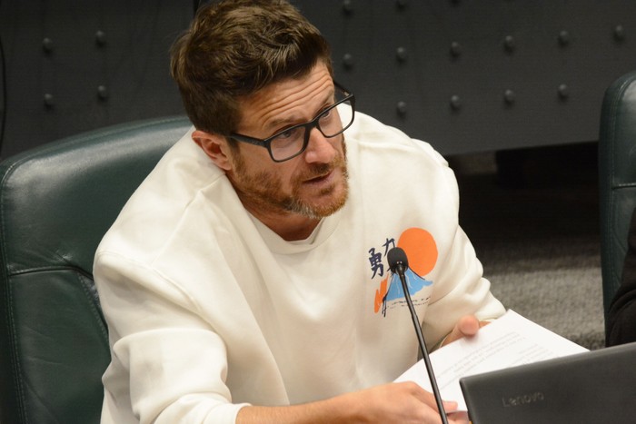 Ignacio Garateguy, Durante una sesión de la Junta Departamental de Maldonado (archivo, setiembre de 2025). · Foto: Virginia Martínez  Díaz