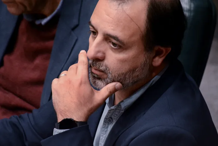 Pablo Cicero, durante una sesión ordinaria de la Junta Departamental de Maldonado (archivo, 2025). · Foto: Virginia Martínez  Díaz