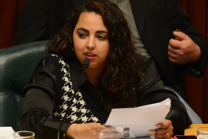 Agustina López, en la Junta Departamental de Maldonado (Archivo, setiembre de 2025) · Foto: Virginia Martínez  Díaz