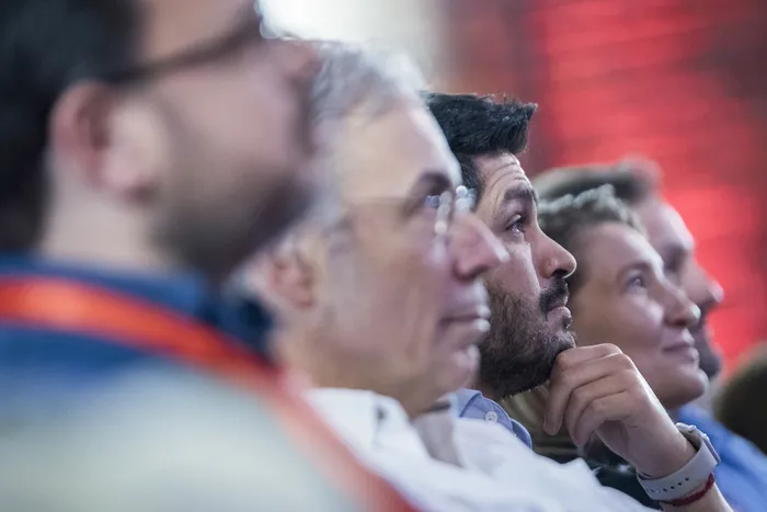 Andrés Ojeda en la Casa del Partido Colorado (archivo, setiembre de 2025). · Foto: Hugo de León