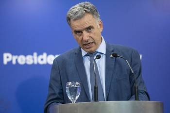 El presidente Yamandú Orsi en la Torre Ejecutiva. · Foto: Alessandro Maradei