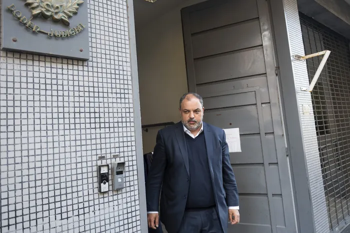 Charles Carrera en el juzgado de Juan Carlos Gómez (archivo, setiembre de 2025). · Foto: Alessandro Maradei