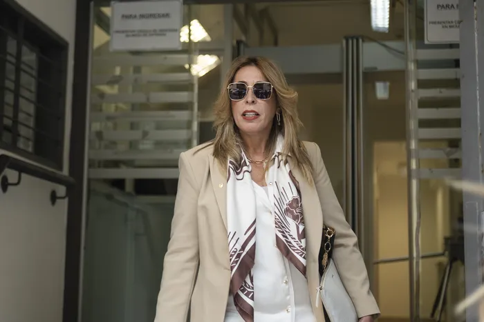 Sandra Fleitas en el Juzgado de Juan Carlos Gómez (archivo, agosto de 2025) · Foto: Alessandro Maradei
