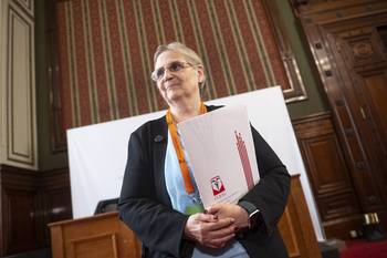 La presidenta del Colegio de Contadores, Economistas y Administradores del Uruguay, contadora Cristina Freire. · Foto: Gianni Schiaffarino