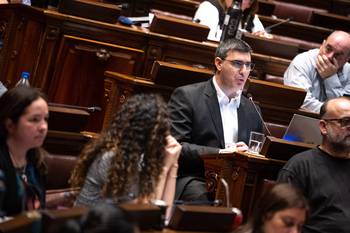 Mariano Tucci, el 9 de octubre, durante la sesión especial de la Cámara de Representantes. · Foto: Gianni Schiaffarino