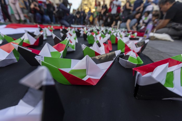 Movilización en apoyo al pueblo Palestino, el 9 de octubre. · Foto: Rodrigo Viera Amaral