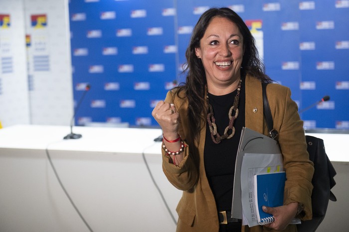 Fernanda Cardona, en la Huella de Seregni. (archivo, octubre) · Foto: Alessandro Maradei