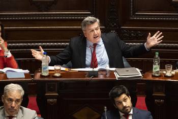 Pedro Bordaberry en el Senado (archivo, octubre de 2025). · Foto: Alessandro Maradei