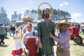 Durante la Fiesta de la Chacra, en San Jacinto. · Foto: Alessandro Maradei