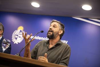 Gabriel Calderón, el 20 de octubre, en Torre Ejecutiva. · Foto: Diego Vila