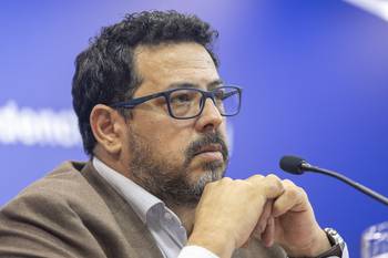 Alejandro Sánchez, el 22 de octubre, en Torre Ejecutiva · Foto: Rodrigo Viera Amaral