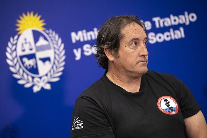 Álvaro Reinaldo, el 27 de octubre, en el Ministerio de Trabajo y Seguridad Social, en Montevideo. · Foto: Gianni Schiaffarino