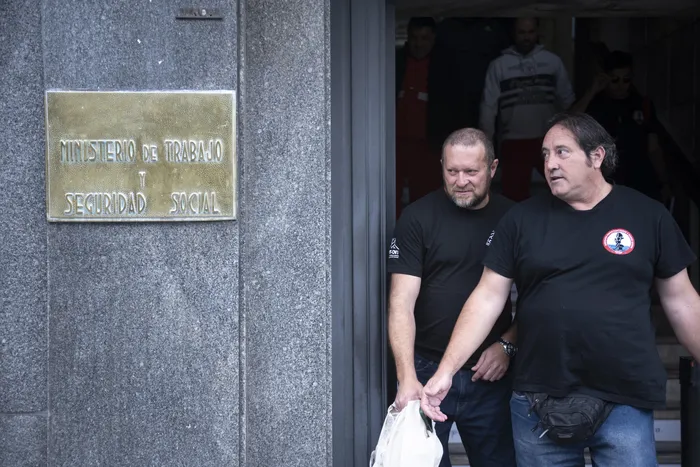 Alvaro Reinaldo, secretario general del Supra, a la salida del Ministerio de Trabajo y Seguridad Social (archivo, 2025) · Foto: Gianni Schiaffarino